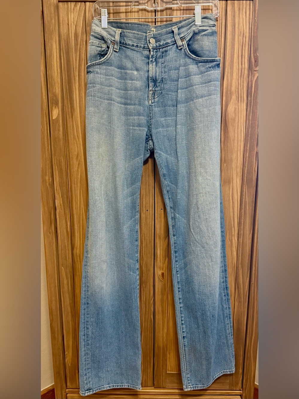 7 For All Mankind Vintage Austyn Relaxed Straight Jeans Mens 34 100% Cotton